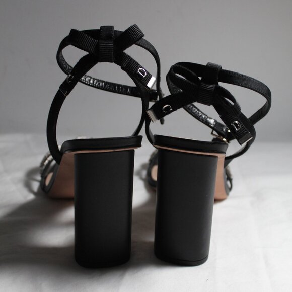 NWOB Christian Dior Sunset Sandals Bow Back Chunk Heels Ankle Strap 40.5 - Picture 4 of 8